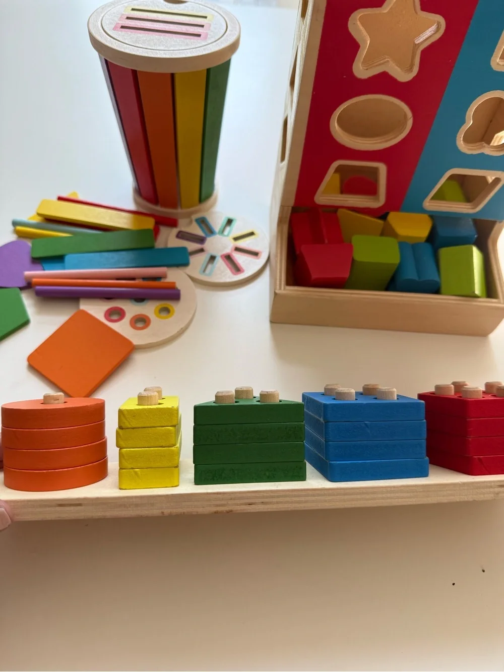 Melissa & Doug Wooden Shape Sorting and other Stacking Sets